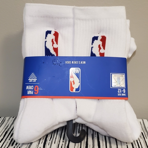 NBA Official Crew Socks 6 Pairs Size 6-12 - Picture 4 of 4